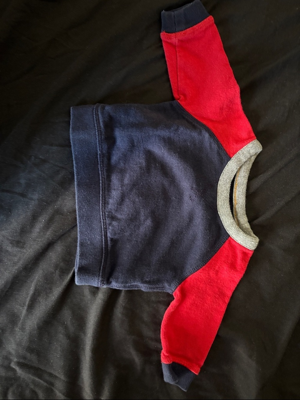 Gap Kids Colorblock Navy and Red Baby Sweatshirt